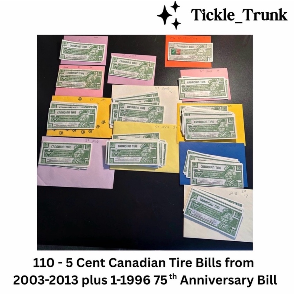 Canadian Tire Paper Money Collection - Multicolor Vintage Tokens - Picture 4 of 6